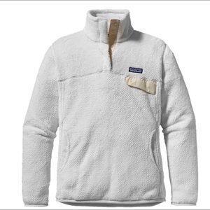 Patagonia white fleece jacket